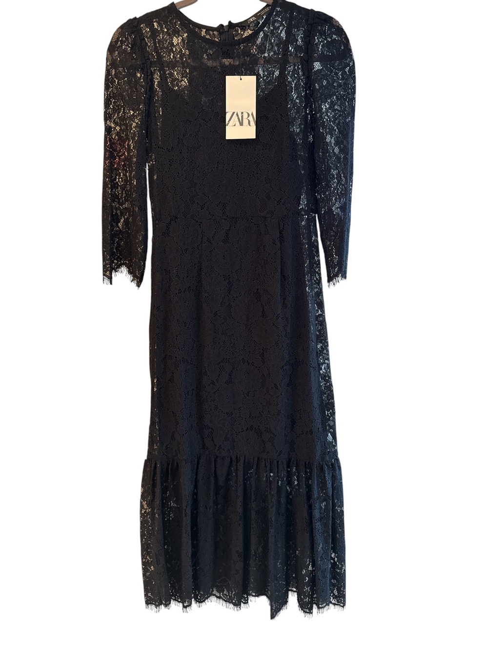 Zara Black Lace Midi Dress for Girls
PTP 30” Length 49”